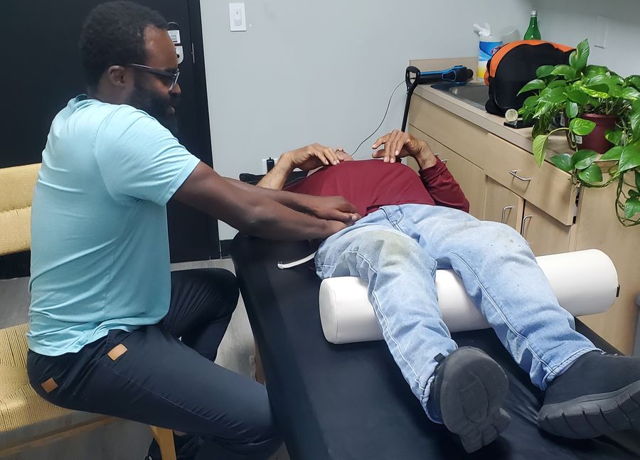 Sports massage session